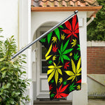 Hemp Leaves Reggae Pattern Print Polyester Flag