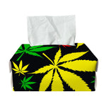 Hemp Leaves Reggae Pattern Print Rectangle Tissue Box Cover
