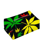 Hemp Leaves Reggae Pattern Print Rectangle Tissue Box Cover