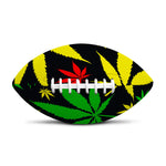 Hemp Leaves Reggae Pattern Print Rugby Ball