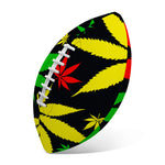 Hemp Leaves Reggae Pattern Print Rugby Ball