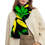 Hemp Leaves Reggae Pattern Print Scarf