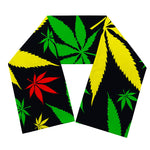 Hemp Leaves Reggae Pattern Print Scarf