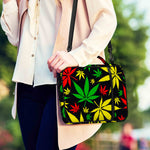 Hemp Leaves Reggae Pattern Print Shoulder Strap Bible Bag