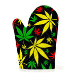 Hemp Leaves Reggae Pattern Print Single Oven Mitt