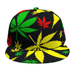 Hemp Leaves Reggae Pattern Print Snapback Cap