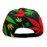 Hemp Leaves Reggae Pattern Print Snapback Cap