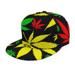 Hemp Leaves Reggae Pattern Print Snapback Cap