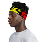 Hemp Leaves Reggae Pattern Print Sports Headband