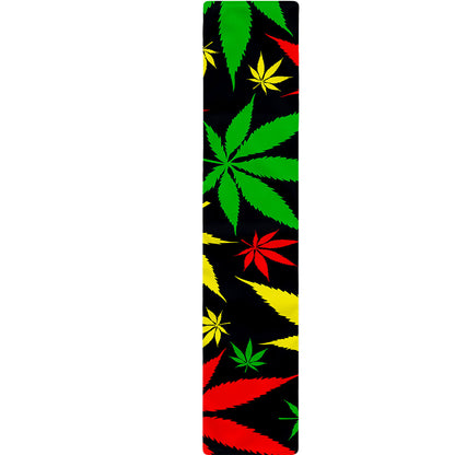 Hemp Leaves Reggae Pattern Print Table Runner