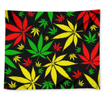 Hemp Leaves Reggae Pattern Print Tapestry