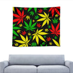 Hemp Leaves Reggae Pattern Print Tapestry