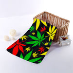 Hemp Leaves Reggae Pattern Print Towel