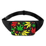 Hemp Leaves Reggae Pattern Print Waist Bag
