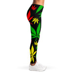 Hemp Leaves Reggae Pattern Print Women's Leggings