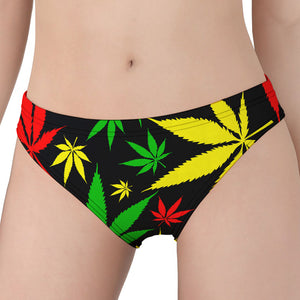 Hemp Leaves Reggae Pattern Print Women's Panties