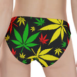 Hemp Leaves Reggae Pattern Print Women's Panties