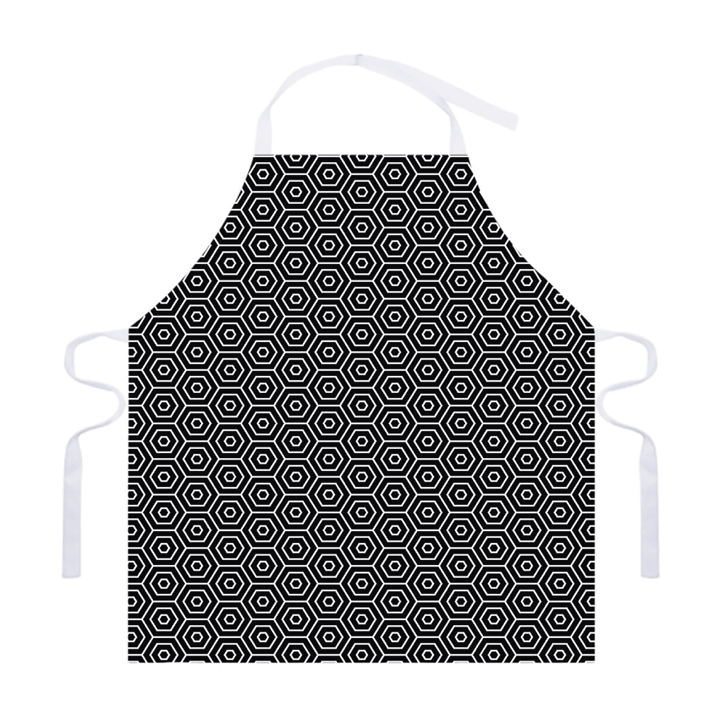 Hexagon Geometric Pattern Print Adjustable Apron