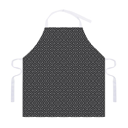 Hexagon Geometric Pattern Print Adjustable Apron