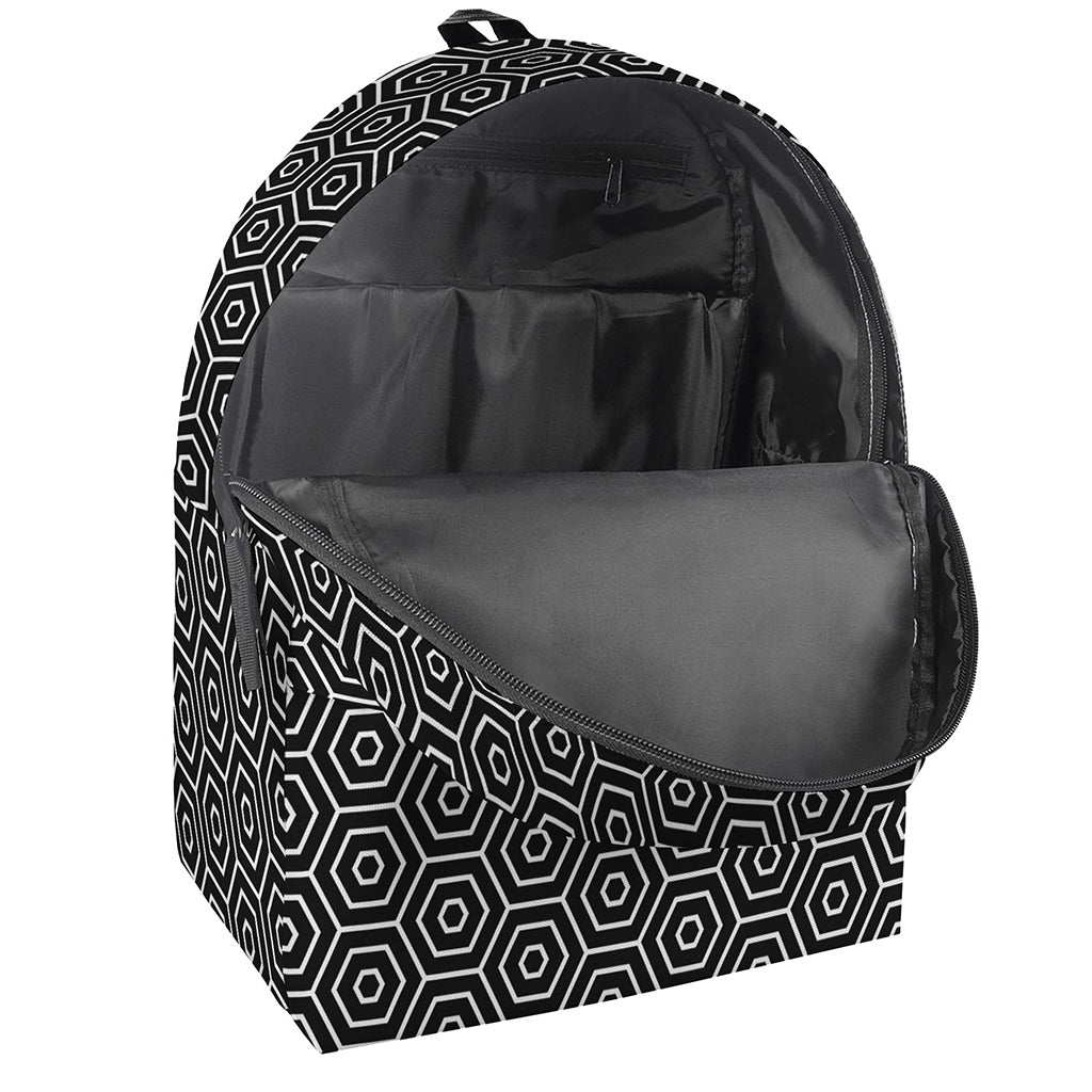 Hexagon Geometric Pattern Print Backpack