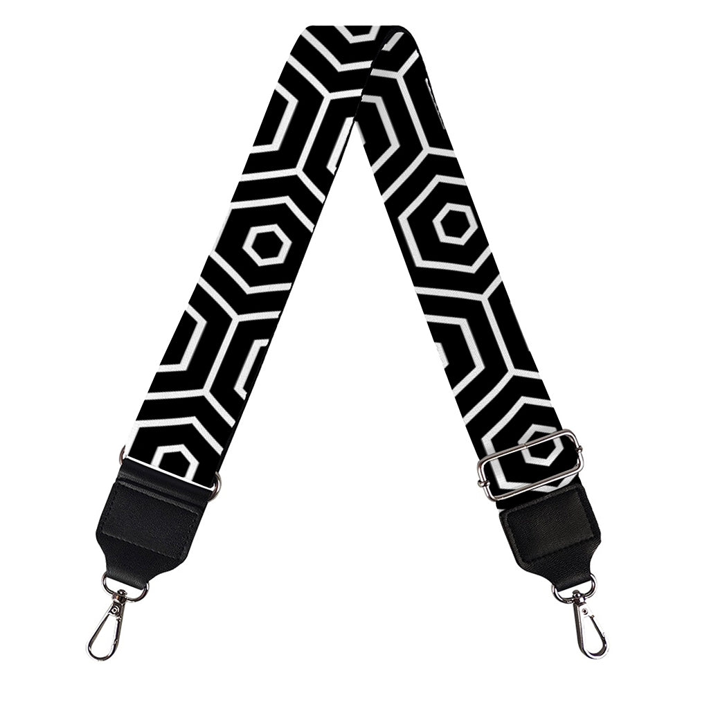 Hexagon Geometric Pattern Print Bag Strap