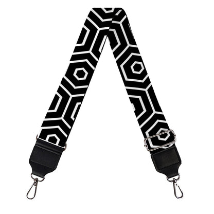 Hexagon Geometric Pattern Print Bag Strap