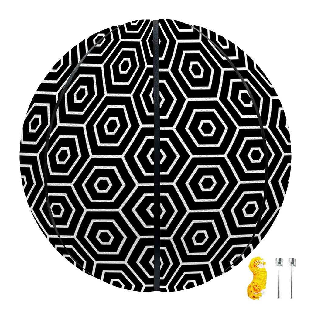Hexagon Geometric Pattern Print Basketball