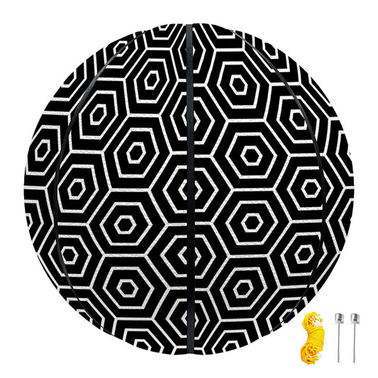 Hexagon Geometric Pattern Print Basketball
