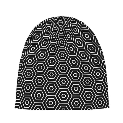 Hexagon Geometric Pattern Print Beanie