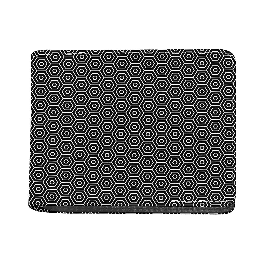Hexagon Geometric Pattern Print Bifold Wallet