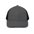 Hexagon Geometric Pattern Print Black Mesh Trucker Hat