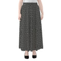 Hexagon Geometric Pattern Print Chiffon Maxi Skirt