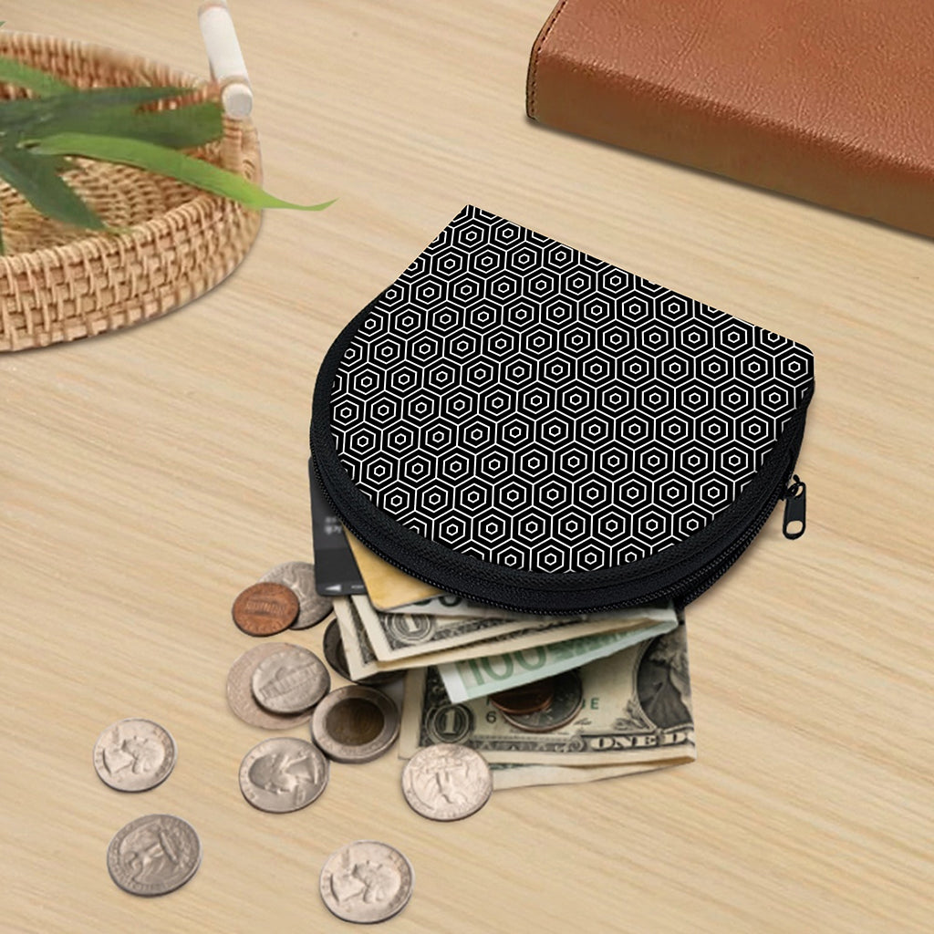 Hexagon Geometric Pattern Print Coin Purse