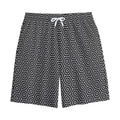 Hexagon Geometric Pattern Print Cotton Shorts