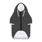 Hexagon Geometric Pattern Print Dog Zip Up Hoodie