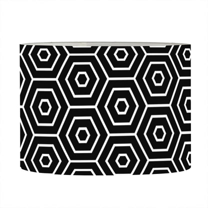 Hexagon Geometric Pattern Print Drum Lamp Shade