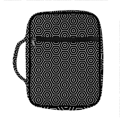 Hexagon Geometric Pattern Print Front Pocket Bible Bag