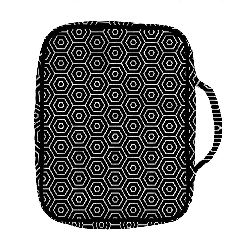 Hexagon Geometric Pattern Print Front Pocket Bible Bag