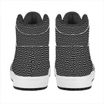 Hexagon Geometric Pattern Print High Top Leather Sneakers