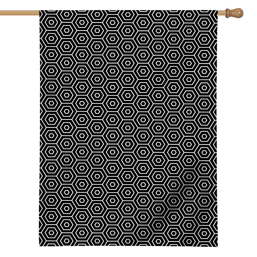 Hexagon Geometric Pattern Print House Flag