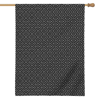 Hexagon Geometric Pattern Print House Flag