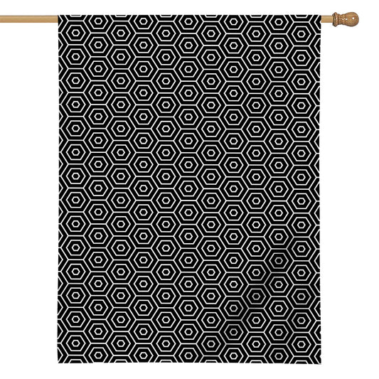 Hexagon Geometric Pattern Print House Flag