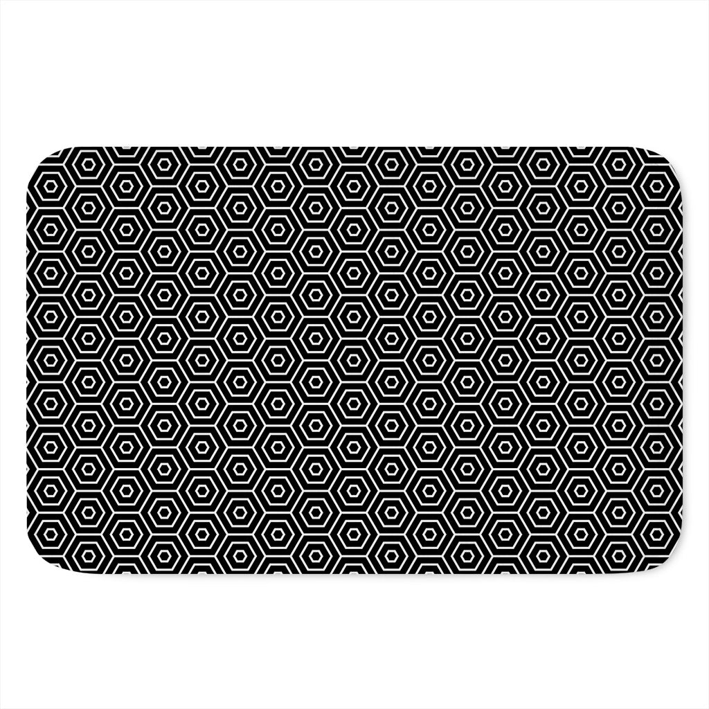 Hexagon Geometric Pattern Print Indoor Door Mat