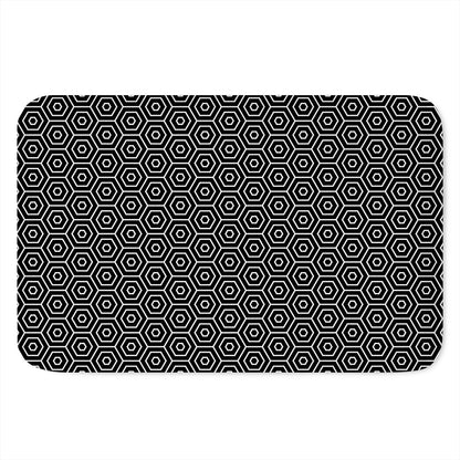 Hexagon Geometric Pattern Print Indoor Door Mat