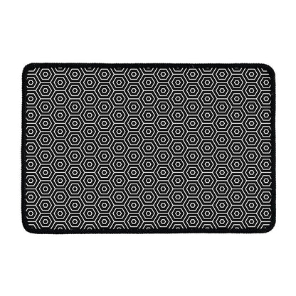 Hexagon Geometric Pattern Print Kitchen Mat