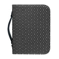 Hexagon Geometric Pattern Print Leather Bible Cover
