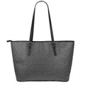 Hexagon Geometric Pattern Print Leather Tote Bag With Zipper
