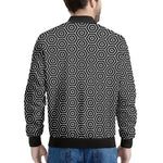 Hexagon Geometric Pattern Print Men's Bomber Jacket