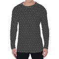 Hexagon Geometric Pattern Print Men's Long Sleeve T-Shirt