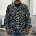 Hexagon Geometric Pattern Print Men's Shirt Jacket